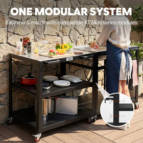 Feasto 36x24 outdoor cooking table ready for daily use
