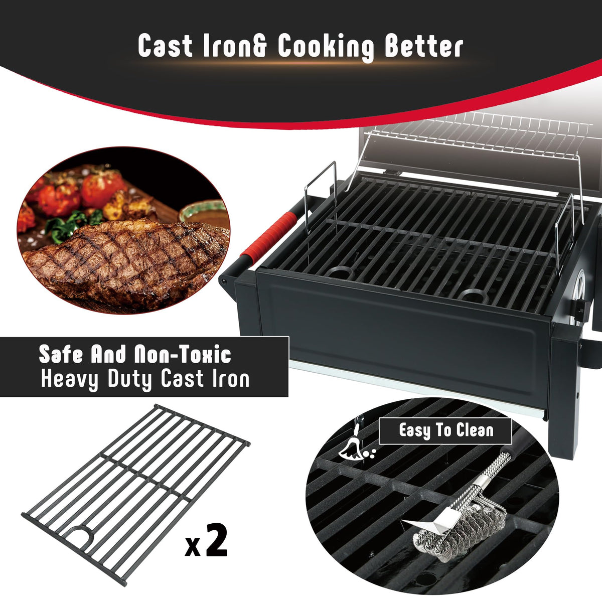 Feasto heavy-gauge steel frame resists wear during outdoor use.
