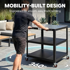 Feasto leveling feet stabilize the table on uneven outdoor surfaces