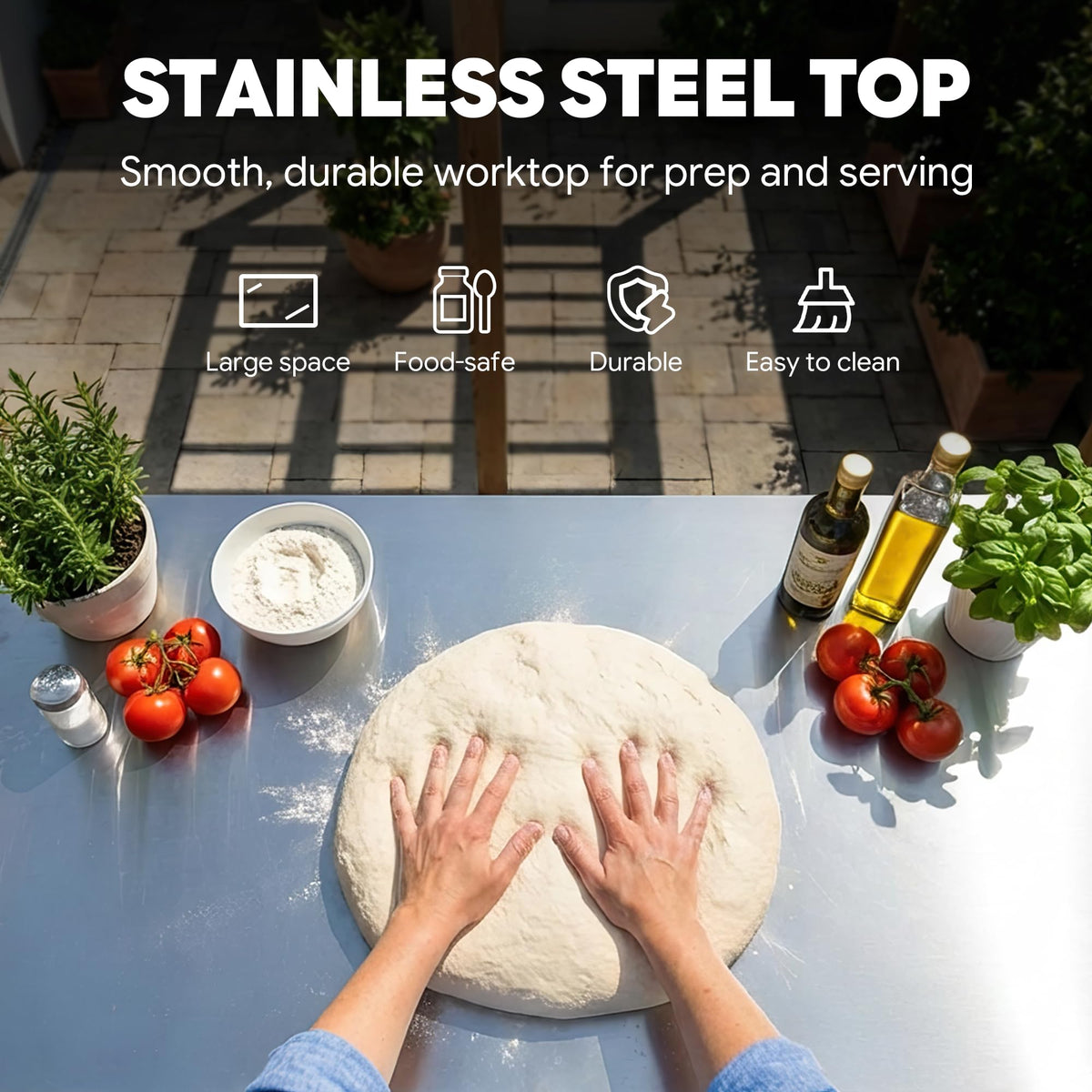 Feasto lockable casters enable smooth mobility and secure positioning