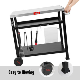 Feasto versatile cart for indoor or outdoor cooking.