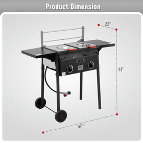 Feasto dual baskets enable managing two frying batches efficiently