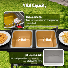 Feasto high-heat steel frame built for demanding outdoor frying sessions