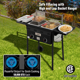 Feasto propane hookup with hose and regulator for outdoor operation