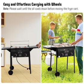 Feasto removable fry pots for quick cleanup after cooking