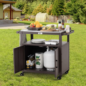 Feasto cart with 360° wheels for smooth patio movement
