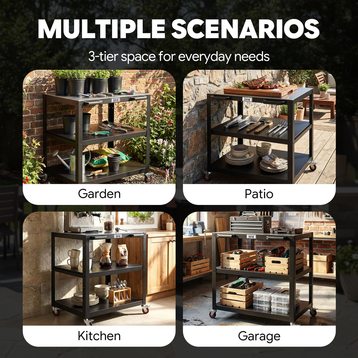 Feasto outdoor kitchen setup on patio or deck for entertaining