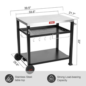 Feasto side rack and S-hooks keep tools within reach.