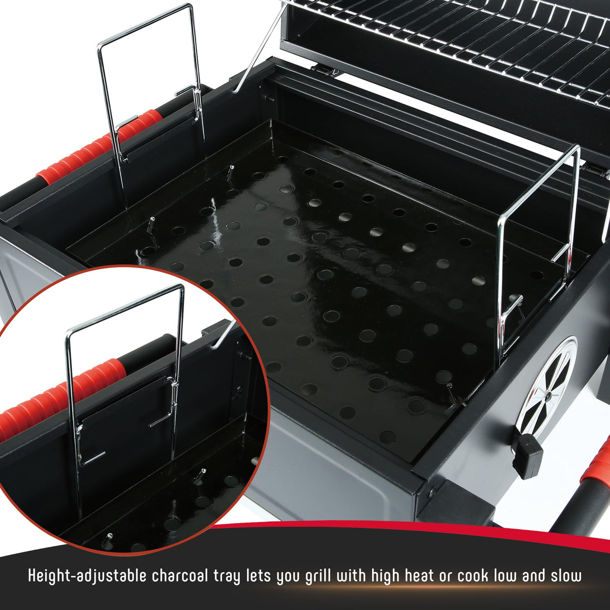Feasto silicone-wrapped handles stay cool for safe transport.