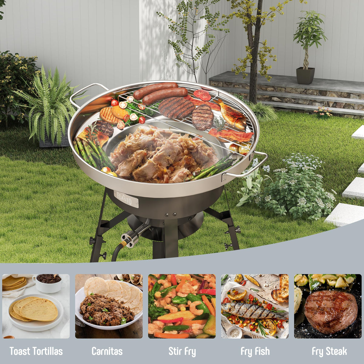 Feasto sturdy outdoor assembly ready for gatherings.