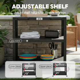 Feasto top measures 35.4x24 inches for ample prep space