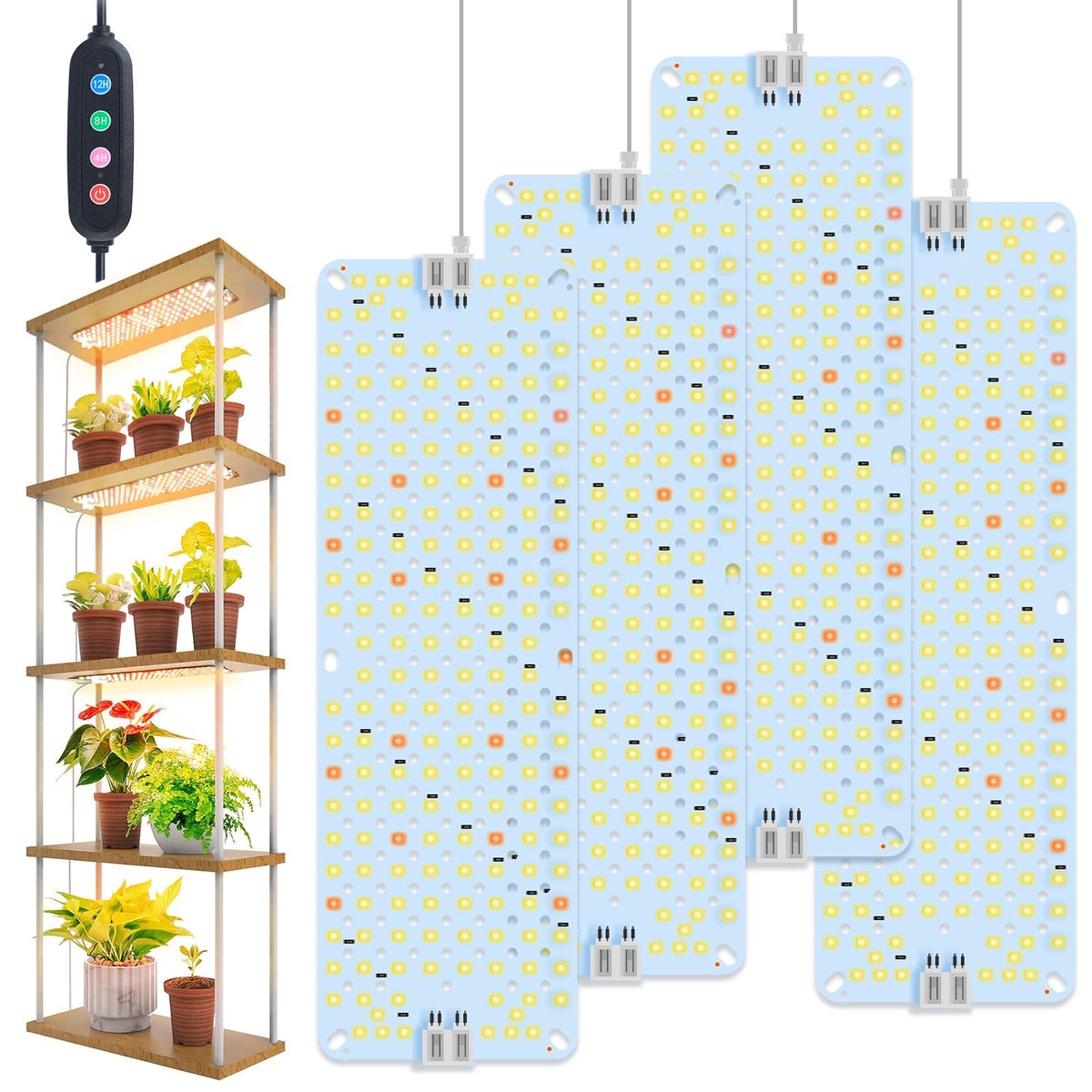 FECiDA 2026 LED panel grow light front view for vibrant indoor plant growth