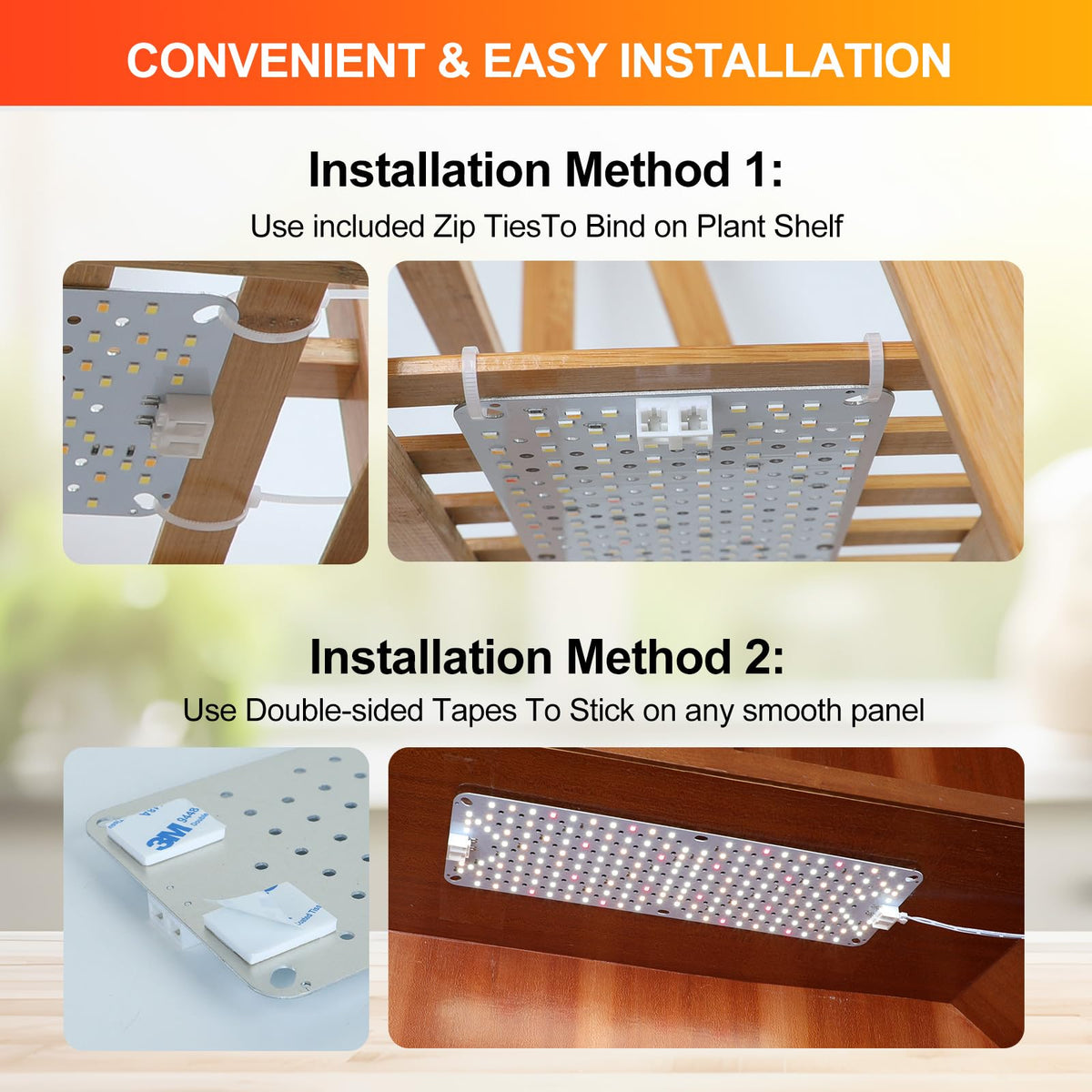 4-pack setup illuminating multiple shelves evenly with FECiDA lights