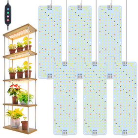 FECiDA 6-pack panel grow light front view showing full-spectrum LEDs for healthy plant growth