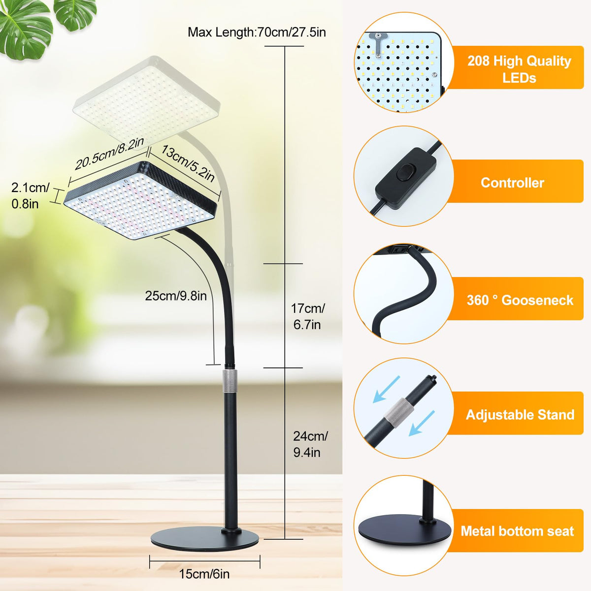FECiDA base and stand offer adjustable height 16-24 inches