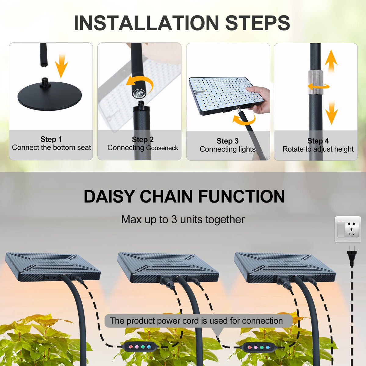 FECiDA daisy-chain compatible light lets multiple units run from one outlet.