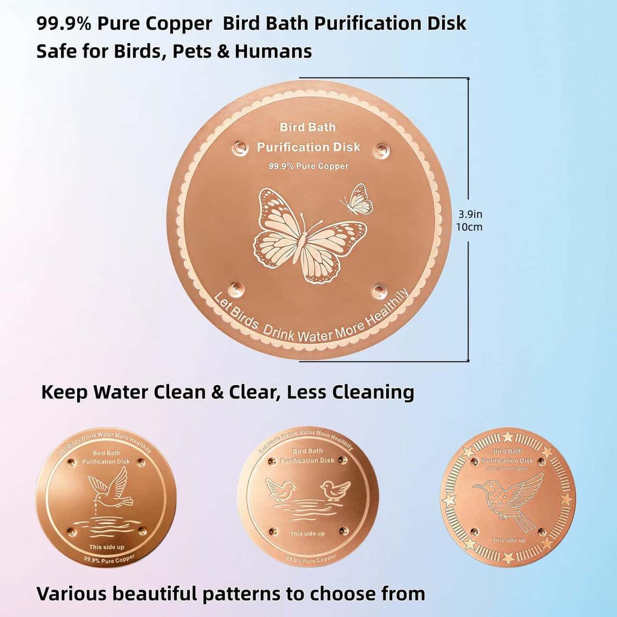 FeciFeco copper disc submerged to reduce debris naturally.