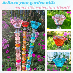 FeciFeco 225 large-hole beads kit adds bright, customizable beads for DIY garden decor.