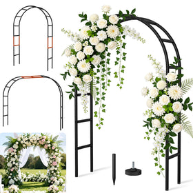 Fecita garden arch in tall setup supports climbing vines with elegant height.