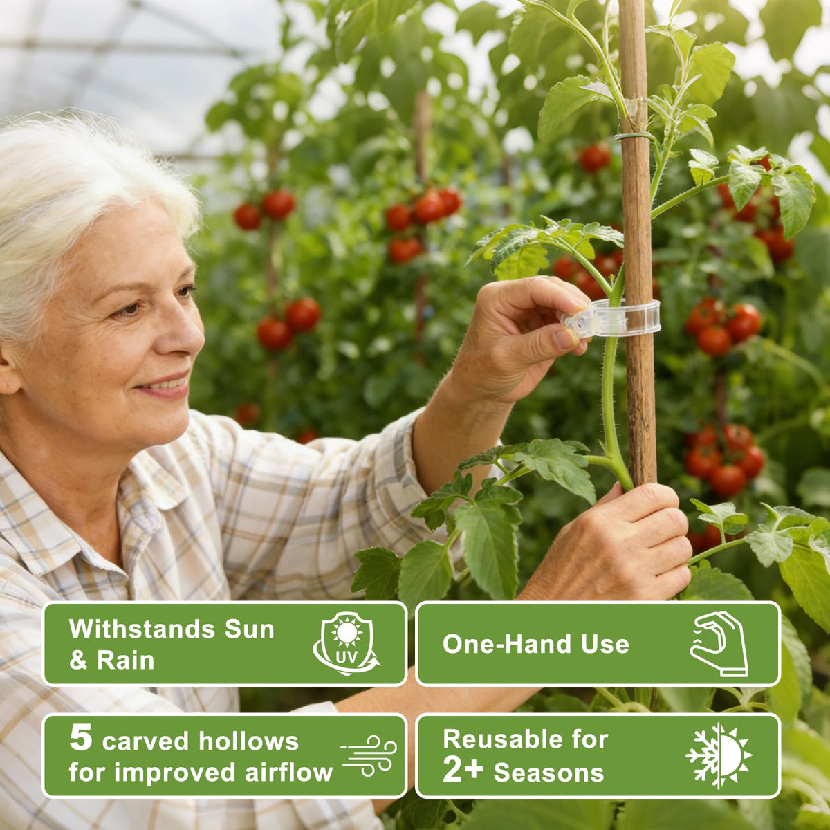 FEED GARDEN versatile clips suit tomatoes, grapes, beans and more.