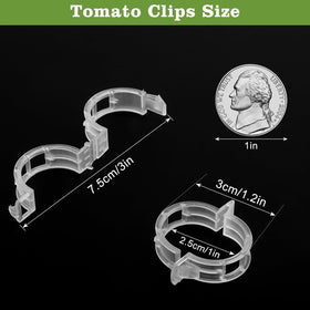 FEED GARDEN one-inch opening clip supports thick cucumber stems.