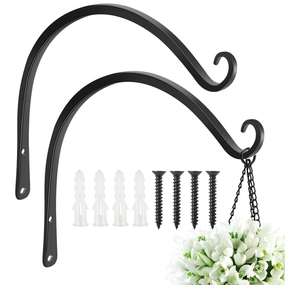 FEED GARDEN 14-inch hanging bracket wall hook for durable outdoor use.