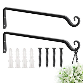 FEED GARDEN 15 inch bracket pair, black, for planters and decor
