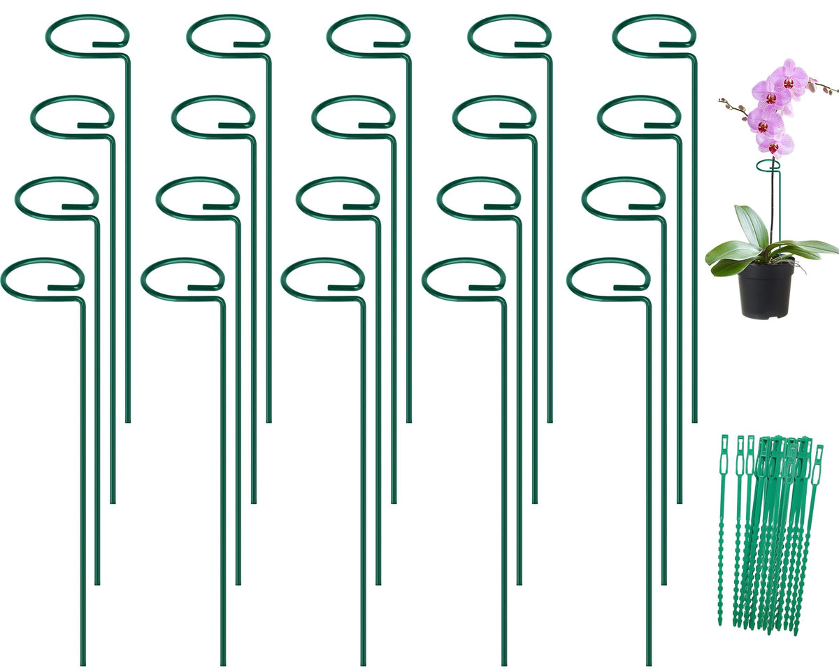 FEED GARDEN 16-inch stake pack provides sturdy plant support.