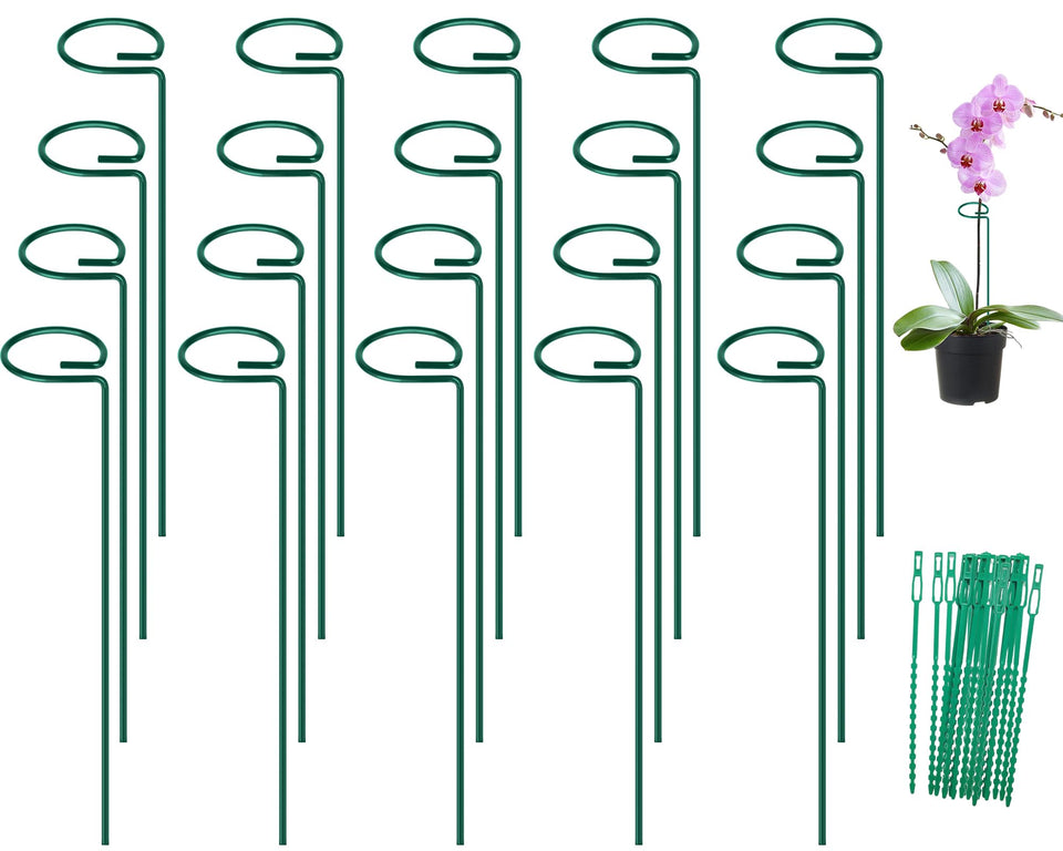 FEED GARDEN 16-inch stake pack provides sturdy plant support.