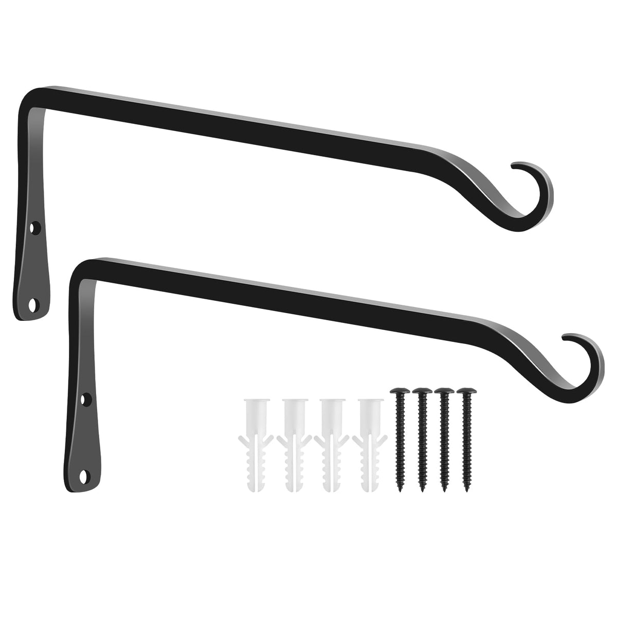FEED GARDEN 2-pack 12-inch hanging bracket supports heavy planters securely outdoors.