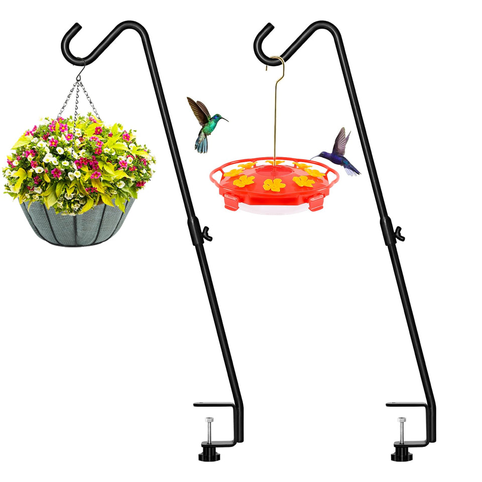 FEED GARDEN 2-pack 29-inch adjustable deck hook securing bird feeders on rails