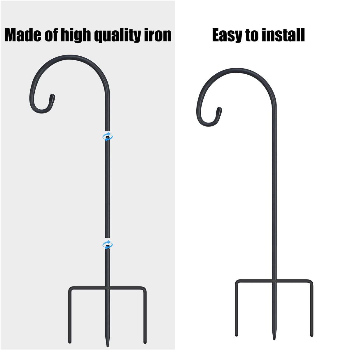 FEED GARDEN 32-inch steel pole, durable and easy to assemble