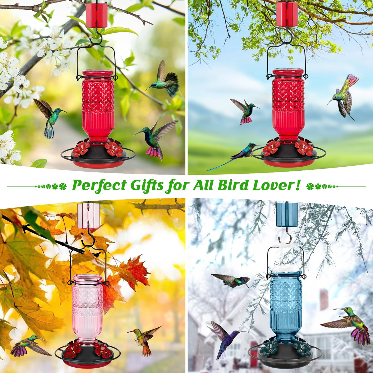 FEED GARDEN 360-degree metal perches support multiple hummingbirds