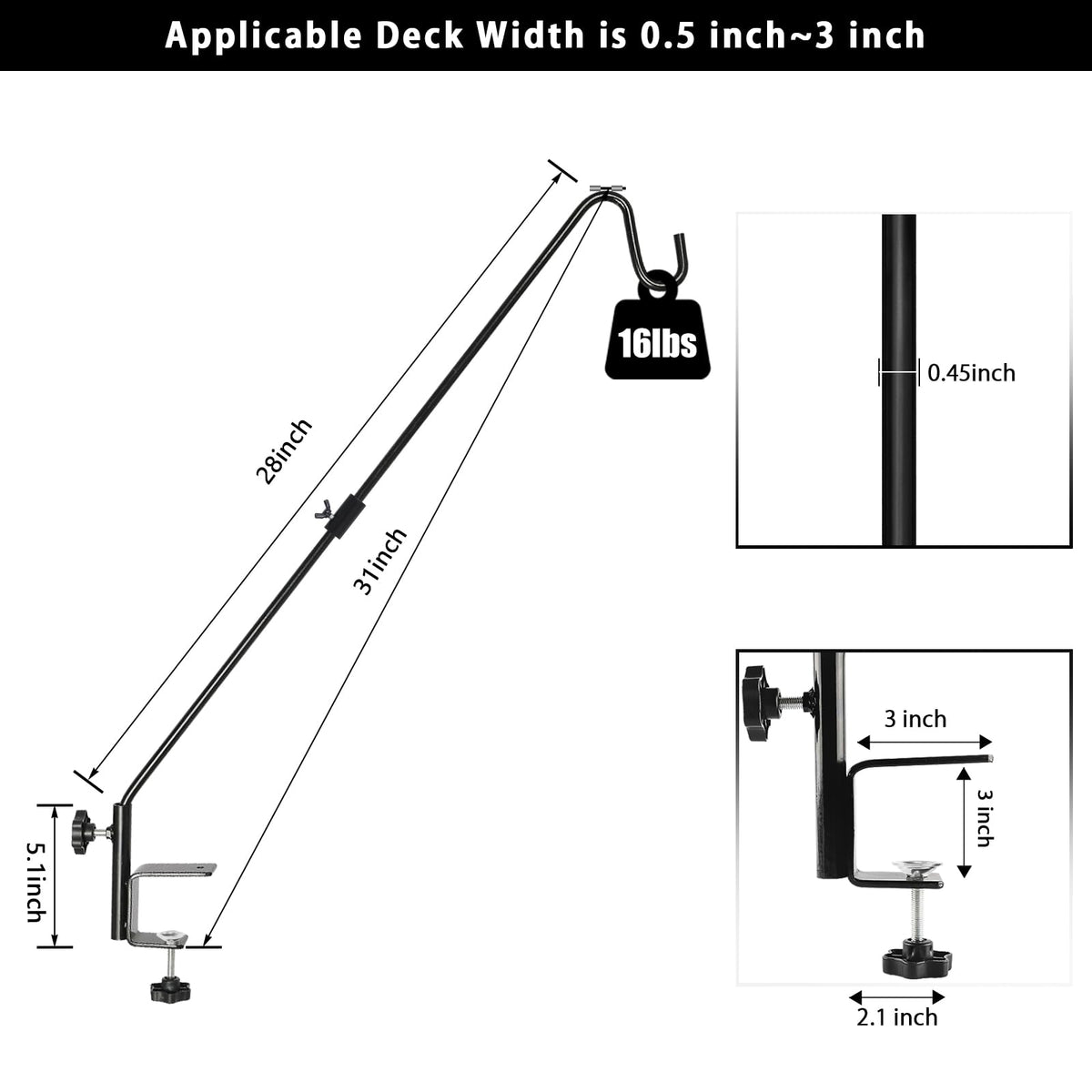 FEED GARDEN 360-degree swivel enables precise hanging angles
