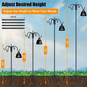 FEED GARDEN five-prong base provides stability in wind and rain.