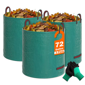 FEED GARDEN 72-gallon yard bag stands upright for easy filling