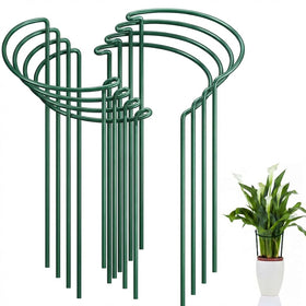 FEED GARDEN 8-pack plant stakes half-round setup supports plants upright and keeps borders tidy