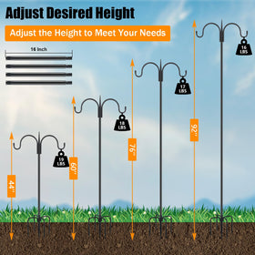 FEED GARDEN 92-inch dual-hook design ideal for tall displays of decor.