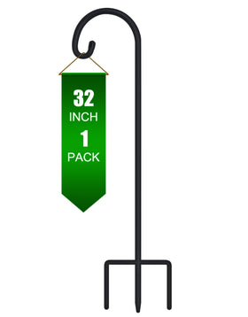 FEED GARDEN adjustable 32-inch shepherd hook supports lanterns for outdoor lighting.