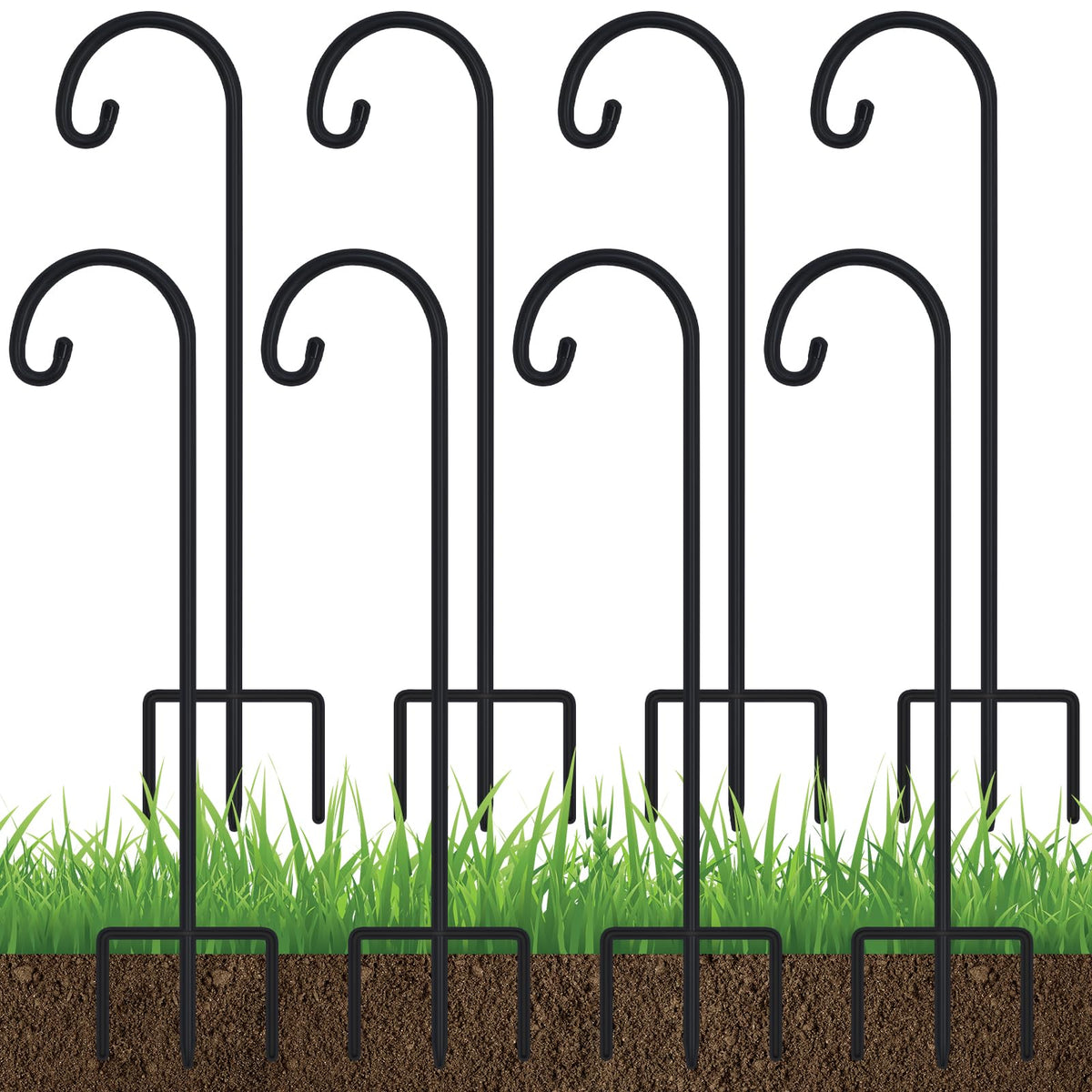 FEED GARDEN 32-inch adjustable shepherd hook for outdoor lanterns and lights