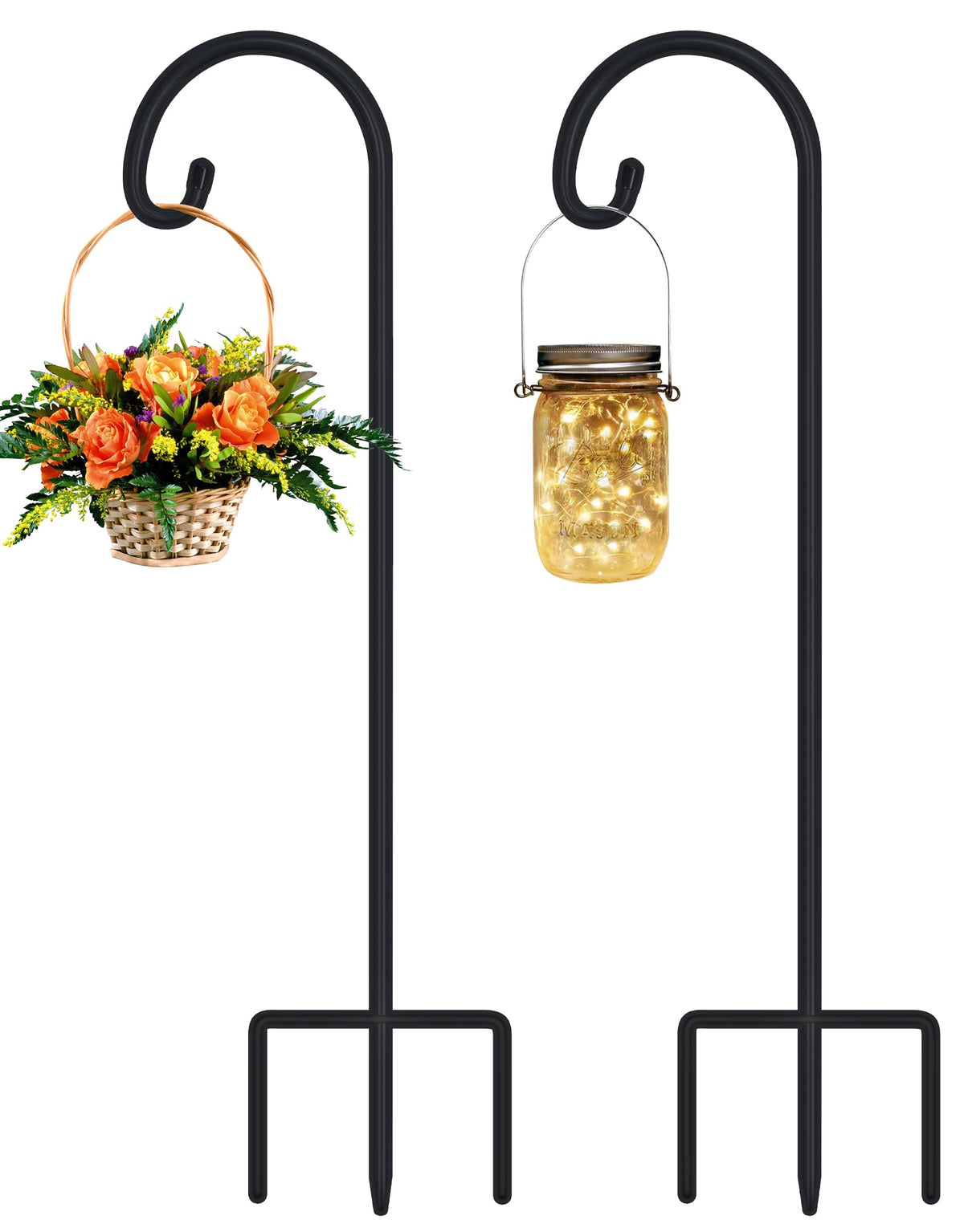 FEED GARDEN adjustable shepherd hook assembly for quick setup and stable display.