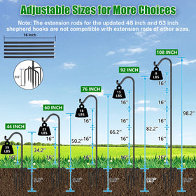 FEED GARDEN seven-prong base offers solid ground support in windy weather