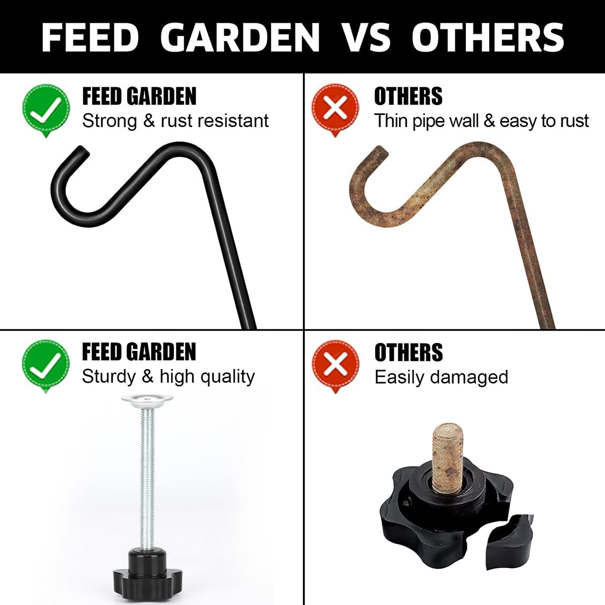 FEED GARDEN bird feeder hanger perfect for porch or balcony decor.
