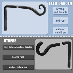 Wall-mounted bird feeder hanger for easy garden setup.