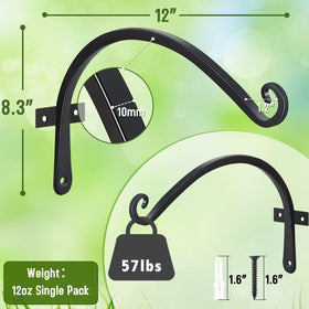 FEED GARDEN black iron wall hook close-up highlighting rust-resistant coating