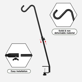 FEED GARDEN black powder-coated deck hook for outdoor use