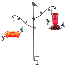 FEED GARDEN deck bird feeder pole 41-inch keeps feeders secure outdoors.