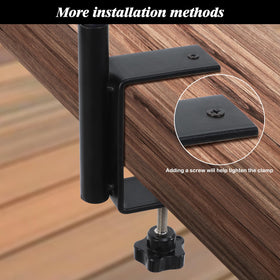 FEED GARDEN deck hook supporting flower baskets securely