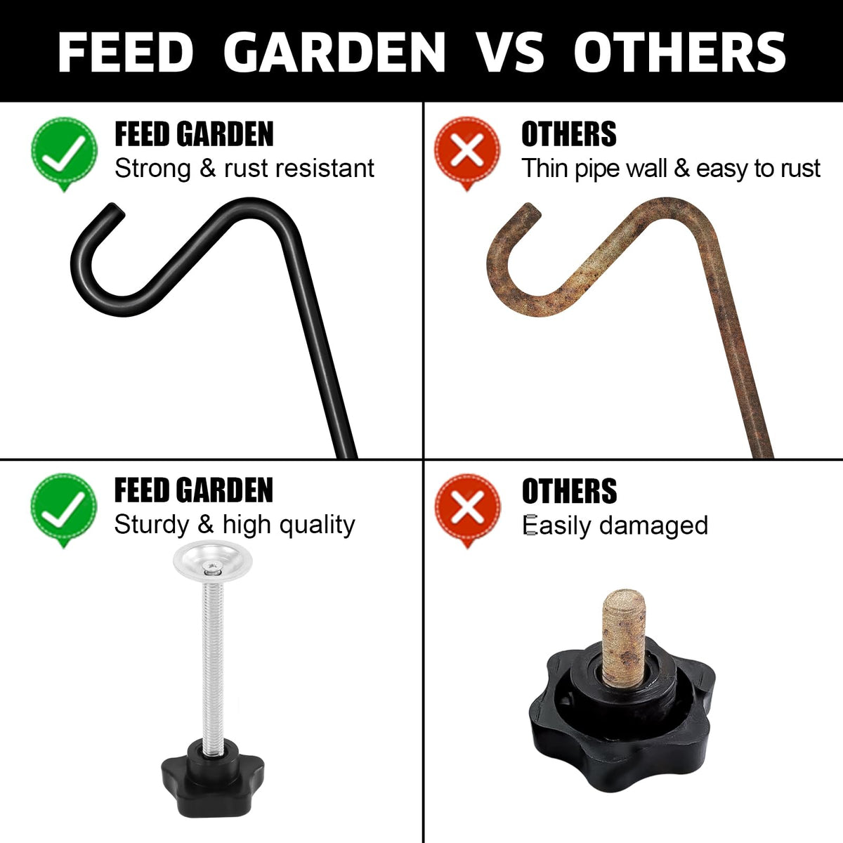 FEED GARDEN deck hook ideal for bird feeders and suet baskets