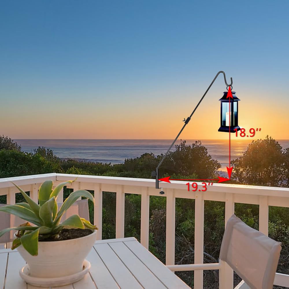 FEED GARDEN deck hook keeps planters elevated from the railing